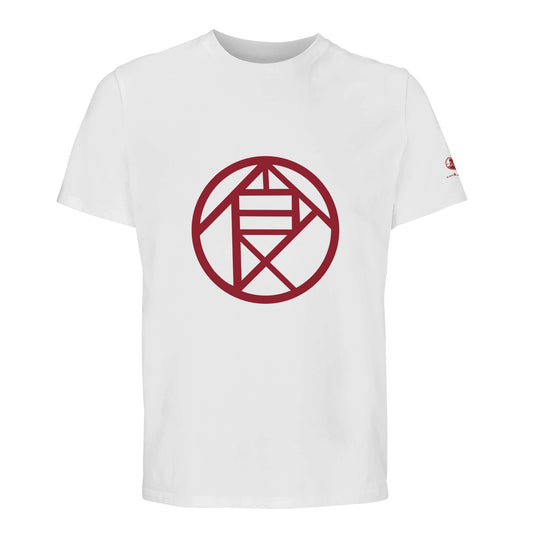 Camiseta Blanca Kanji Rojo comida. 
El fan lo entiende perfectamente, personajes entrañables con gran apetito”… no hace falta más ñam ñam